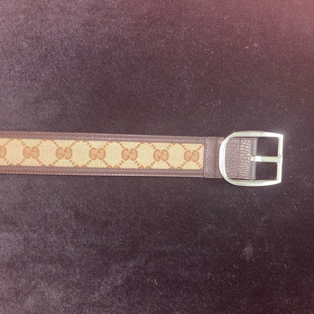Brand new with box and dustbag Gucci unisex belt GG logo Leather Belt size 80 - Picture 6 of 9